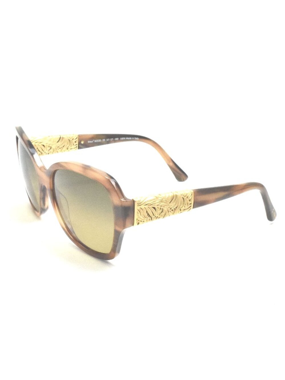 Maui Jim Swaying Palms MJ 530-93 Brown Stripe with 24K Gold / HCL Bronze Polariz